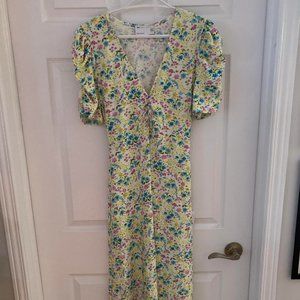 Short sleeve midi tea dress